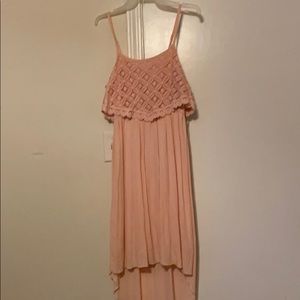 Pink hi low dresss